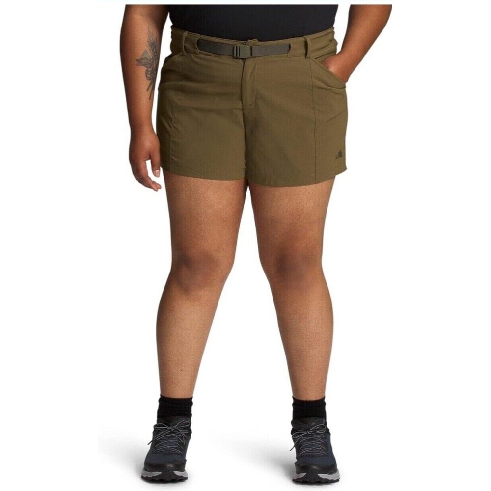The North Face Women’s Paramount Shorts 24W Plus‎ Flash Dry Olive Green NWT